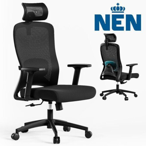 Sammy-H Organess® - Ergonomische Bureaustoel - NEN-EN 1335 gecertificeerd - Zwart