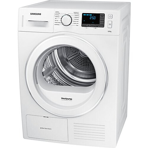 Samsung Dv80f5e5hgw - Warmtepompdroger - 8 Kg - 65 Db - Energieklasse A++ Tweedehands