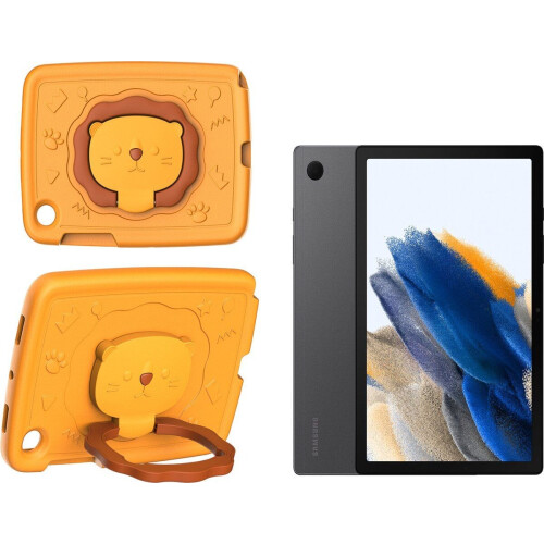 Samsung Galaxy Tab A8 - Kindertablet - 10,5 inch 64GB Wifi met Lion Cover - Grijs