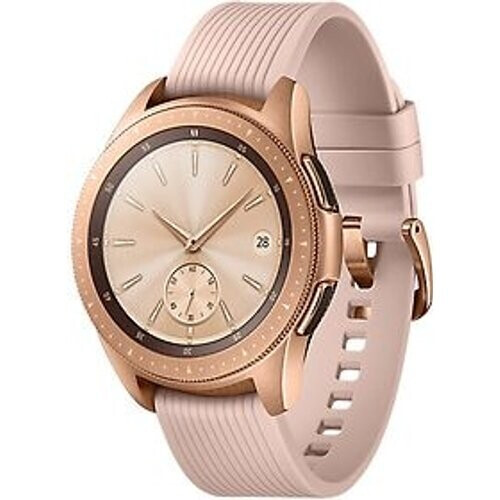 Samsung Galaxy Watch 42 mm goud met siliconenarmband [wifi + 4G] roze Tweedehands