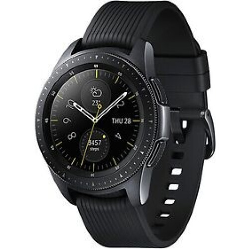 Samsung Galaxy Watch 42 mm zwart met siliconenarmband [wifi + 4G] zwart Tweedehands
