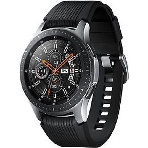 Samsung Galaxy Watch 46 mm zilver met siliconenarmband [wifi] zwart Tweedehands