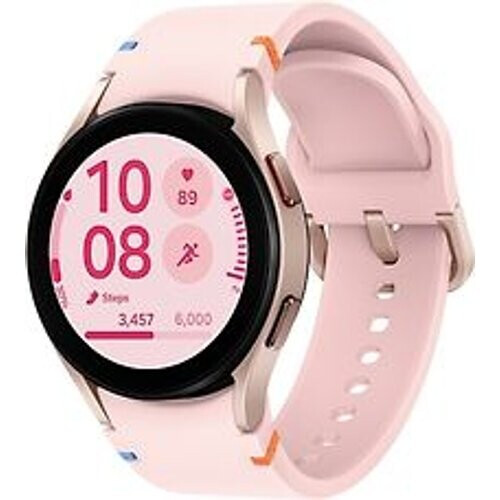 Samsung Galaxy Watch FE 40mm aluminium kast pink gold op siliconen bandje pink gold [wifi] Tweedehands
