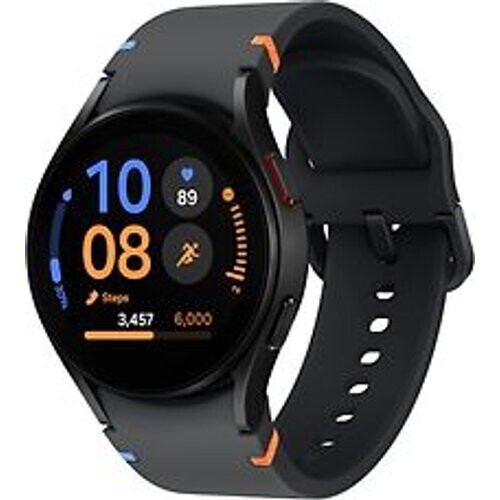 Samsung Galaxy Watch FE 40mm aluminium kast zwart op siliconen bandje zwart [wifi] Tweedehands