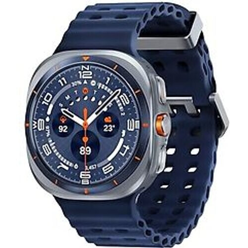 Samsung Galaxy Watch Ultra (2025) 47 mm kast van titanium op titanium blauw Marine Band blauw [wifi + cellular] Tweedehands