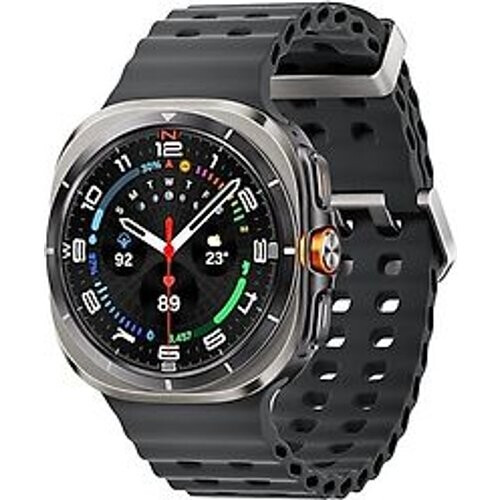 Samsung Galaxy Watch Ultra (2025) 47 mm kast van titanium op titanium silver Marine Band dark gray [wifi + cellular]