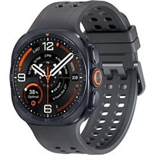 Samsung Galaxy Watch Ultra2 47 mm Titanium Gray op marine band zwart Tweedehands