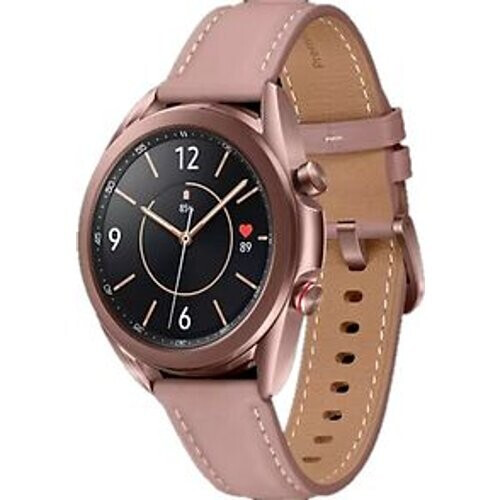 Samsung Galaxy Watch3 41 mm roestvrijstalen behuizing brons met leren polsband brons [Wifi + 4G] Tweedehands