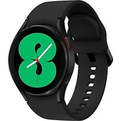 Samsung Galaxy Watch4 40 mm aluminium kast zwart op siliconen bandje zwart [wifi] Tweedehands