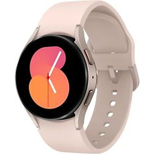 Samsung Galaxy Watch5 40 mm horlogekast van Pink Gold Aluminium op Pink Gold Sport Band S/M [Wi-Fi + 4G] Tweedehands