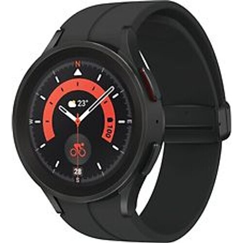 Samsung Galaxy Watch5 Pro 45 mm horlogekast van Black Titanium op Graphite D-Buckle Sport Band M/L [Wi-Fi] Tweedehands
