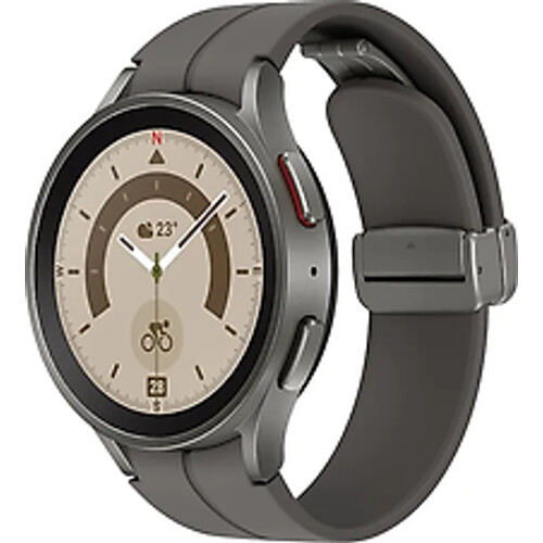 Samsung Galaxy Watch5 Pro 45 mm horlogekast van Grey Titanium op Grey D-Buckle Sport Band M/L [Wi-Fi + 4G] Tweedehands