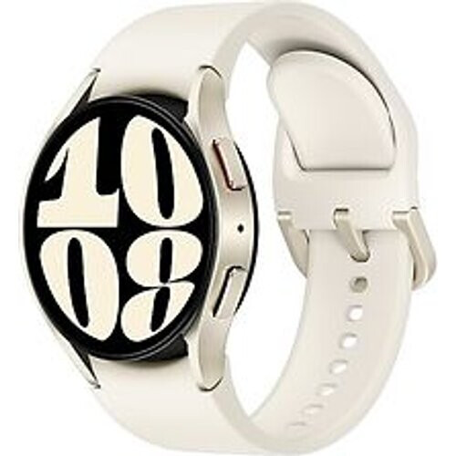 Samsung Galaxy Watch6 40 mm aluminium kast goud op sportbandje S/M cream [wifi] Tweedehands