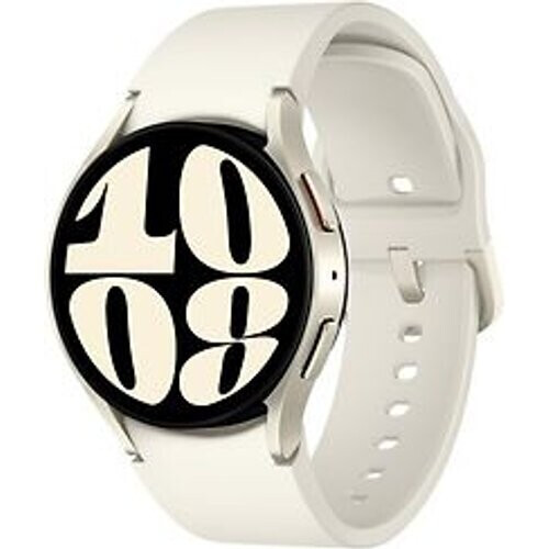 Samsung Galaxy Watch6 40 mm aluminium kast goud op sportbandje S/M cream [wifi +4G] Tweedehands