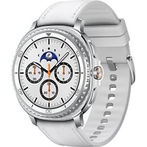 Samsung Galaxy Watch8 Classic 46 mm aluminium kast white op Hybrid Band white [Wi-Fi + 4G] Tweedehands