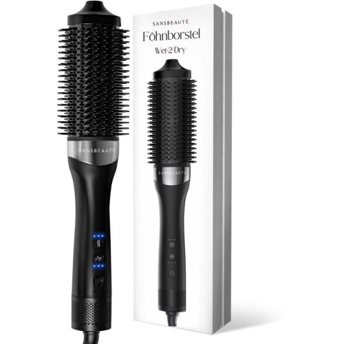 Sansbeauté® Wet-2-Dry Föhnborstel - 3-in-1 Multistyler - 1100 W - Zwart Tweedehands