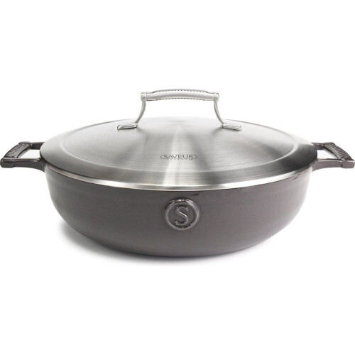 Saveur Voyage Hapjespan Ø30 cm - Gietijzer - PFAS-vrij - Geschikt voor Inductie en Oven - Grijs