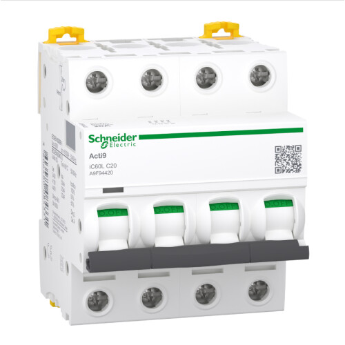 Schneider Electric iC60L - Aardlekautomaat 4P 20A 15KA