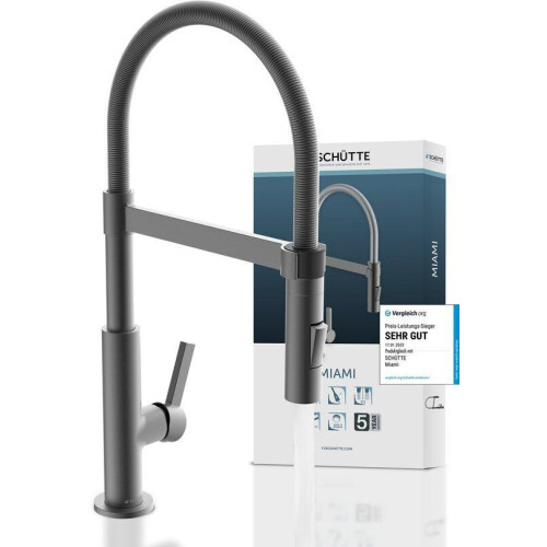 SCHTTE Miami Design - Keukenkraan - Spiraalveer - Mat grafiet