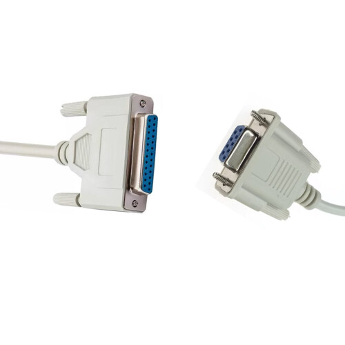 Serial DB25 Female to DB9 Female printer cable,1.5m