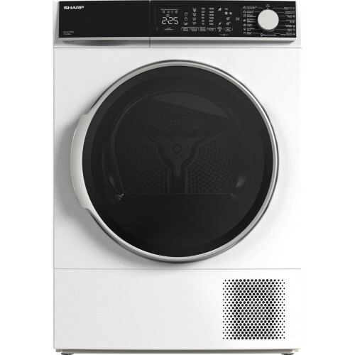 Sharp KDNL2S9W2BE - warmtepomp droger - 12KG - 15 programma's - trommelverlichting - WIT