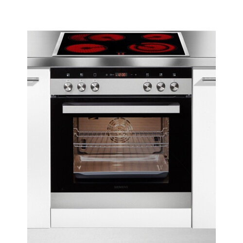 Siemens EQ110KA0Z - Inbouwfornuis met keramische kookplaat - 66 liter - Roestvrij staal Tweedehands