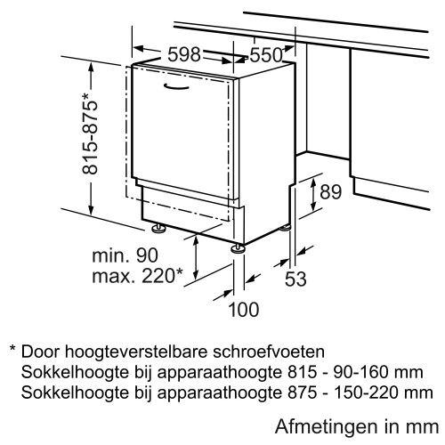Siemens Sn65m008 - Inbouw Vaatwasser - 60 Cm - 13 Couverts - Varioperfect - 48 Db | Tweedehands (Refurbished)