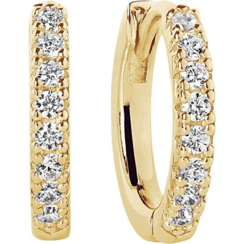 SIF JAKOBS JEWELLERY Ellera - Oorstekers - AAA Zirkonia - 18 karaat geelgoud