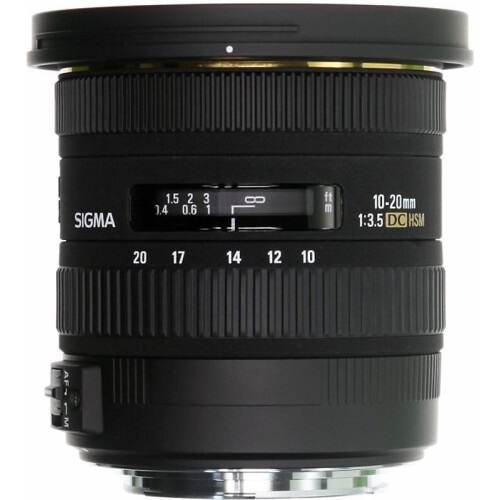 Sigma 10-20 mm F3.5 DC EX HSM 82 mm filter (geschikt voor Nikon F) zwart