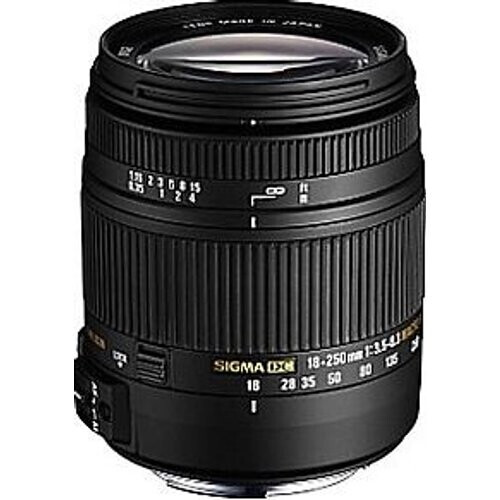Sigma 18-250 mm F3.5-6.3 DC HSM OS Macro 62 mm filter (geschikt voor Canon EF) zwart Tweedehands