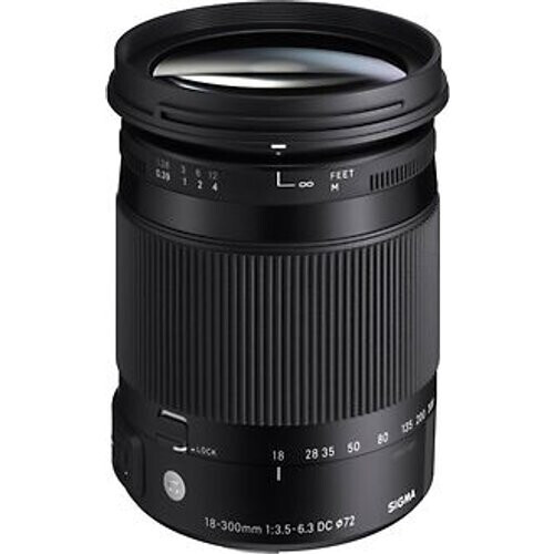 Sigma 18-300 mm F3.5-6.3 DC Macro OS HSM Contemporary 72 mm filter (geschikt voor Canon EF) zwart Tweedehands