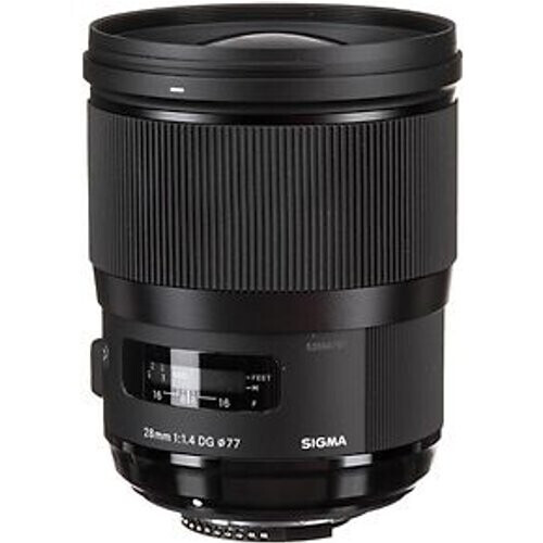Sigma A 28 mm F1.4 DG HSM 77 mm filter (geschikt voor Nikon F) zwart Tweedehands