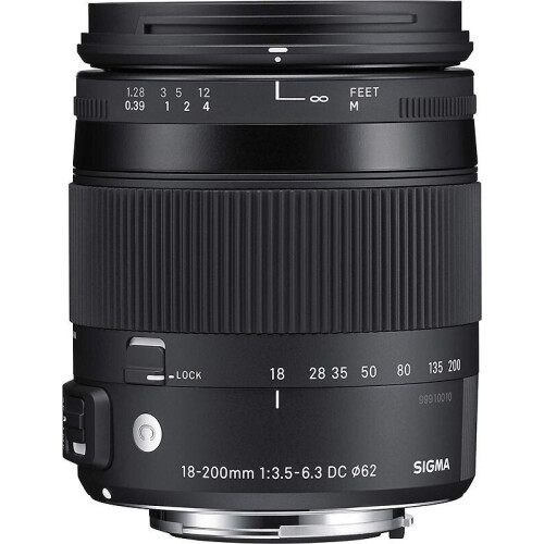 Sigma C 18-200 mm F3.5-6.3 DC HSM OS Macro 62 mm filter (geschikt voor Nikon F) zwart Tweedehands