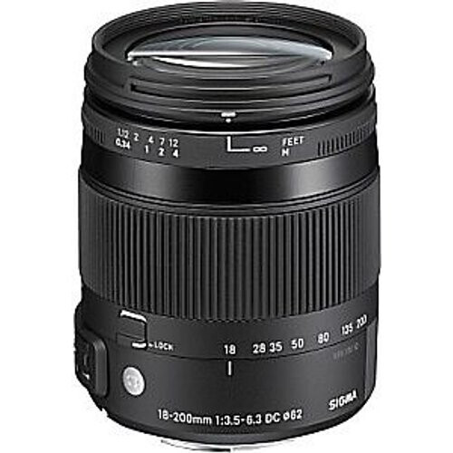 Sigma C 18-200 mm F3.5-6.3 DC HSM OS Macro 62 mm filter (geschikt voor Sony A) zwart Tweedehands