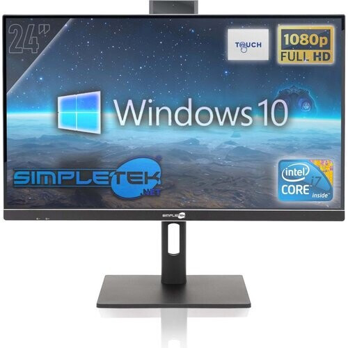 Simpletek AIO 24" Touchscreen 24" Core i7 3.4 GHz - SSD 512 GB - 8GB QWERTY - Italiaans Tweedehands