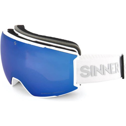SINNER BOREAS - SKIBRIL - 2 verwisselbare SINTRAST®-lenzen - Mat Wit