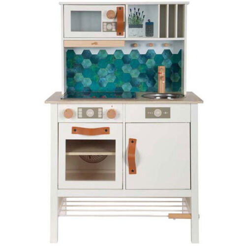 Small Foot - Houten Speelkeuken Tasty - Elektronisch kooktoestel met licht en geluid - Wit