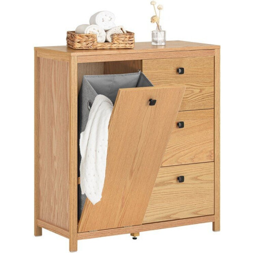 SoBuy BZR97-N Waskast - Wood Composite Badkamermeubel met Waszak