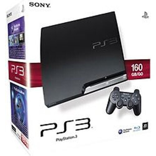 Sony PlayStation 3 slim 160 GB, [J-Model] zwart Tweedehands