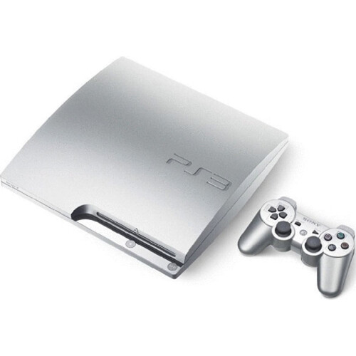 Sony PlayStation 3 slim 320 GB - K-Model, incl. draadloze controller - zilver Tweedehands