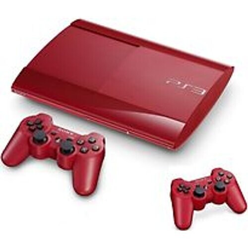 Sony PlayStation 3 super slim 500 GB  [incl. 2 draadloze controllers] rood Tweedehands