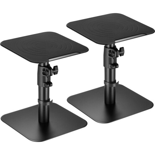 Speakerstandaard bureau - luidsprekerstandaard - hoogte instelbaar 26-40 cm - set van 2 stuks (2 stuks)