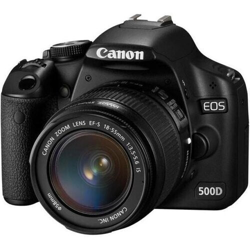 Spiegelreflexcamera EOS 500D - Zwart + Canon Zoom Lens EF-S 18-55 mm f/3.5-5.6 f/3.5-5.6 Tweedehands