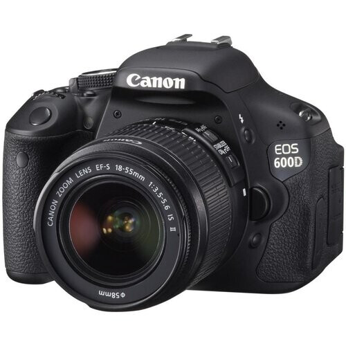 Spiegelreflexcamera - Canon EOS 600D Zwart + Lens Canon EF-S 18-55mm f/3.5-5.6 III Tweedehands