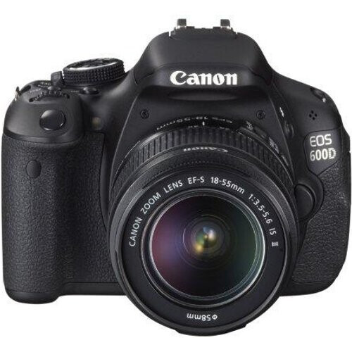 Spiegelreflexcamera EOS 600D - Zwart + Canon EF-S 18-55mm f/3.5-5.6 II f/3.5-5.6 Tweedehands