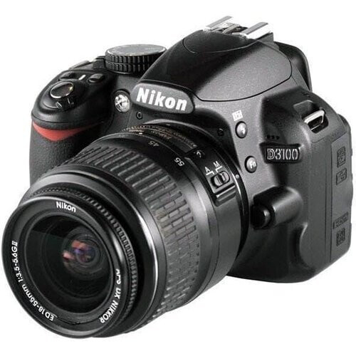 Spiegelreflexcamera D3100 - Zwart + Nikon AF-S DX Nikkor 18-55mm f/3.5-5.6G ED II + AF-S Nikkor 55-200mm f/4-5.6G ED f/3.5-5.6 + f/4-5.6 Tweedehands