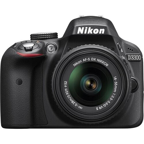 Spiegelreflexcamera D3300 - Zwart + Nikon Nikon AF-S DX Nikkor 18-55mm f/3.5-5.6G II f/3.5-5.6 Tweedehands