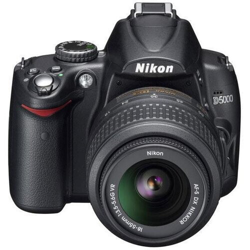 Spiegelreflexcamera D5000 - Zwart + Nikon AF-S DX Nikkor 18-55mm f/3.5-5.6G VR f/3.5-5.6 Tweedehands