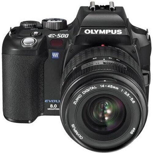 Spiegelreflexcamera E-500 - Zwart + Olympus Zuiko Digital 14-45mm f/3.5-5.6 f/3.5-5.6 Tweedehands