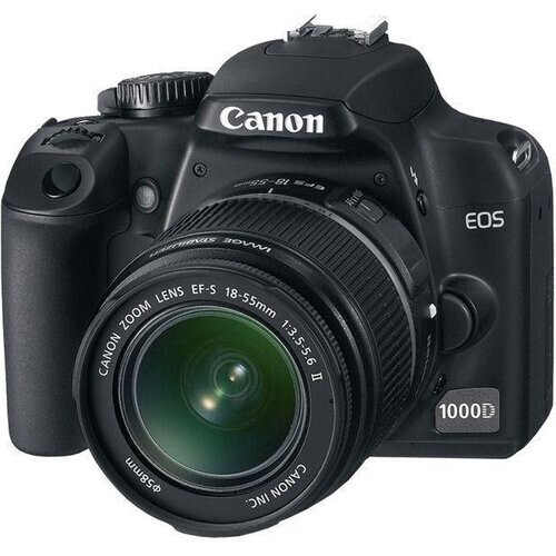 Spiegelreflexcamera EOS 1000D - Zwart + Canon EF-S 18-55mm f/3.5-5.6 II f/3.5-5.6 Tweedehands